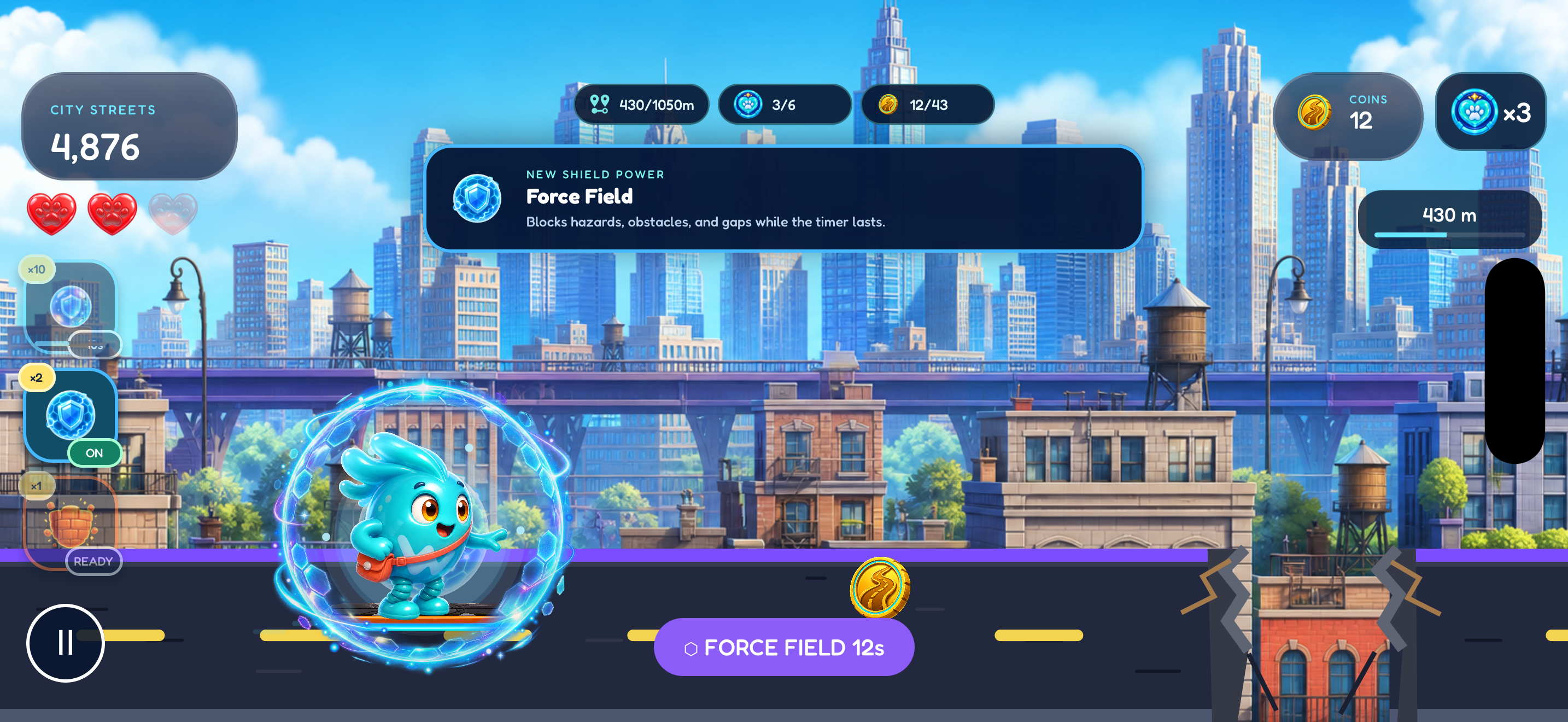 Force Field during RoadWiZ gameplay