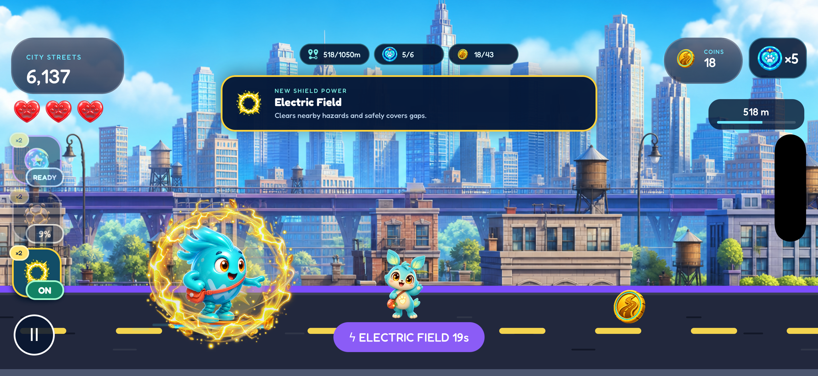 Electric Field during RoadWiZ gameplay