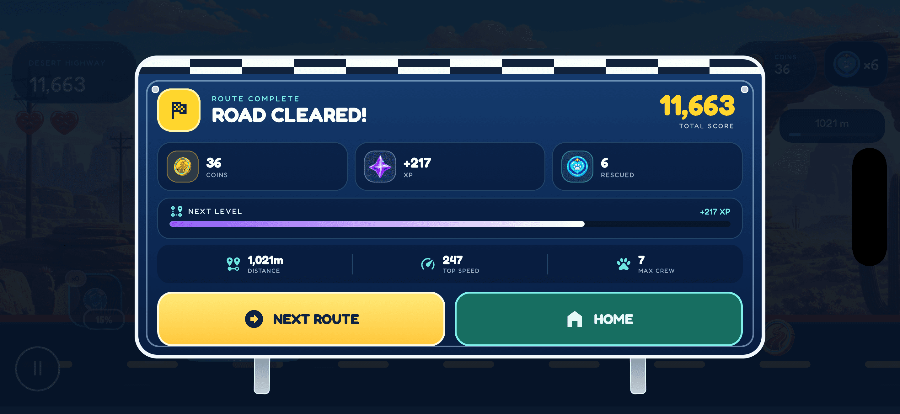 RoadWiZ Road Cleared route summary